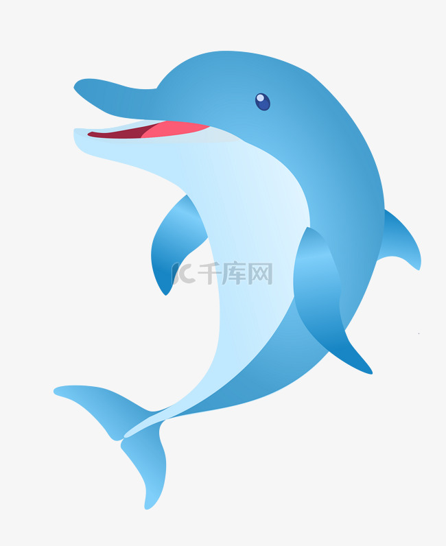 蓝色可爱海豚