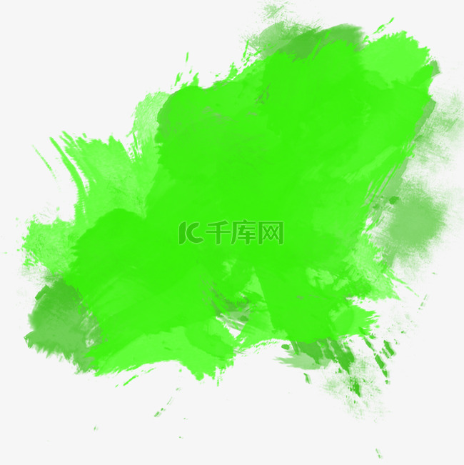 绿色水彩涂抹涂鸦效果