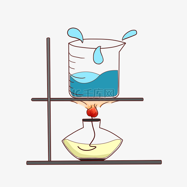 化学烧瓶装饰插画