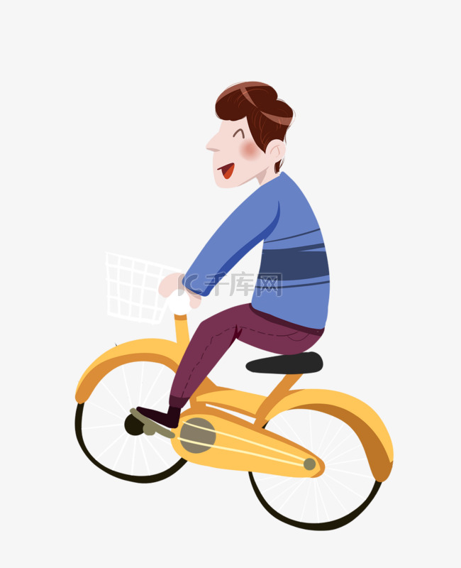 男子骑单车自行车