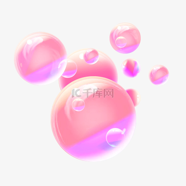 粉色节日泡泡
