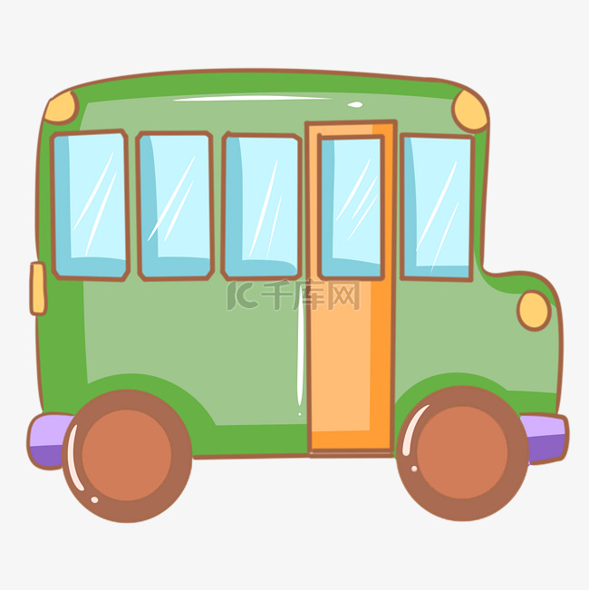 彩色公交车汽车
