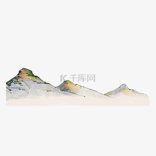 中国风古风复古山脉