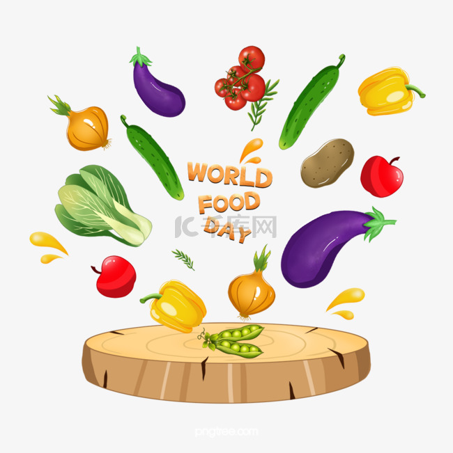 手绘风格世界粮食日组图
