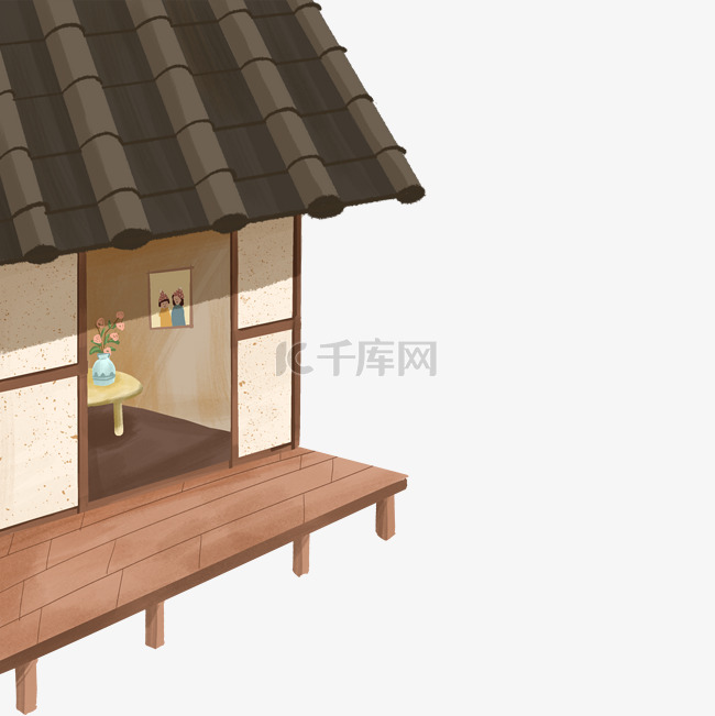 古典木质小房子