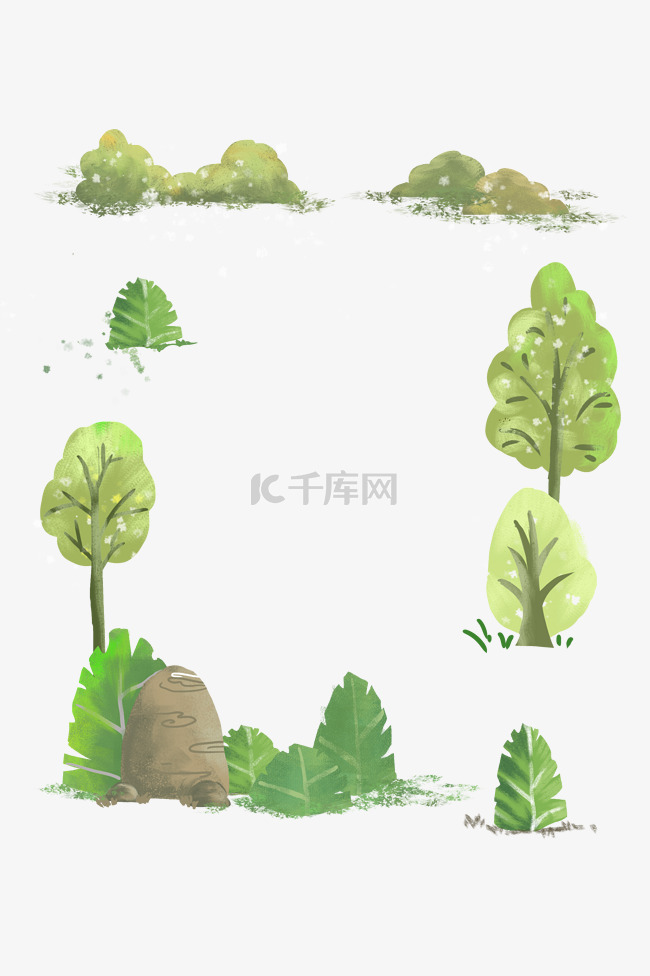森林植物装饰边框