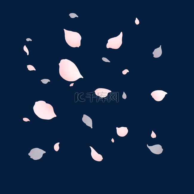 粉色手绘漂浮玫瑰PNG