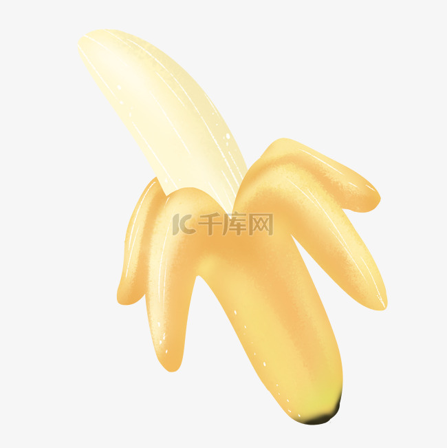 黄色可爱小清新夏季水果香蕉