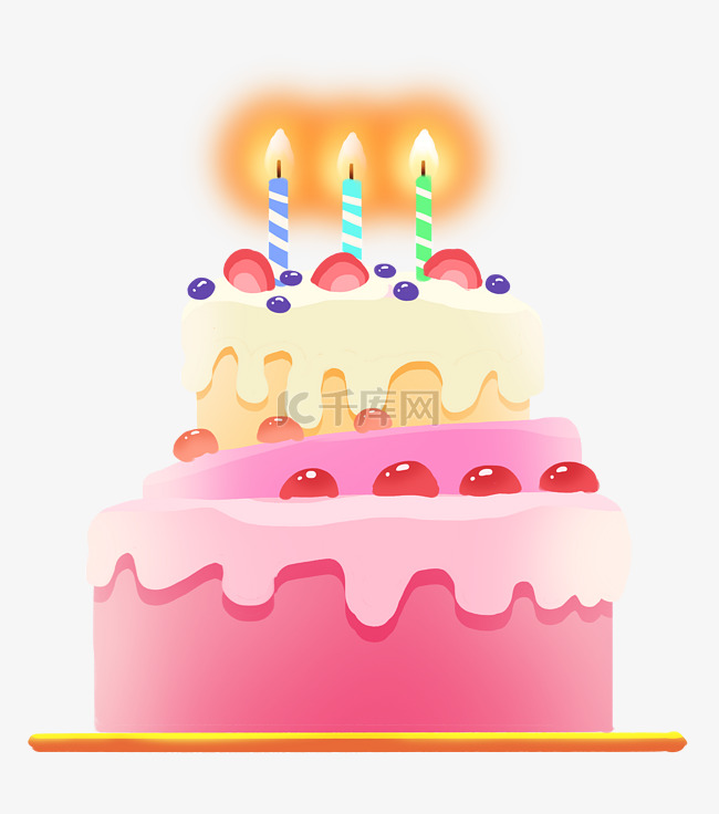 生日生日快乐蛋糕蜡烛