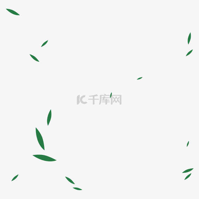 中式绿色竹叶端午元素