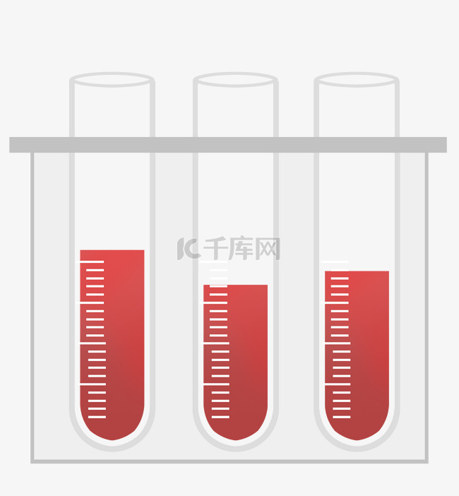 医院化验试管和红色血浆