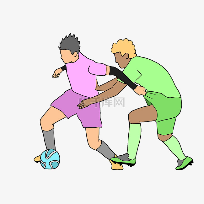 足球运动卡通插画