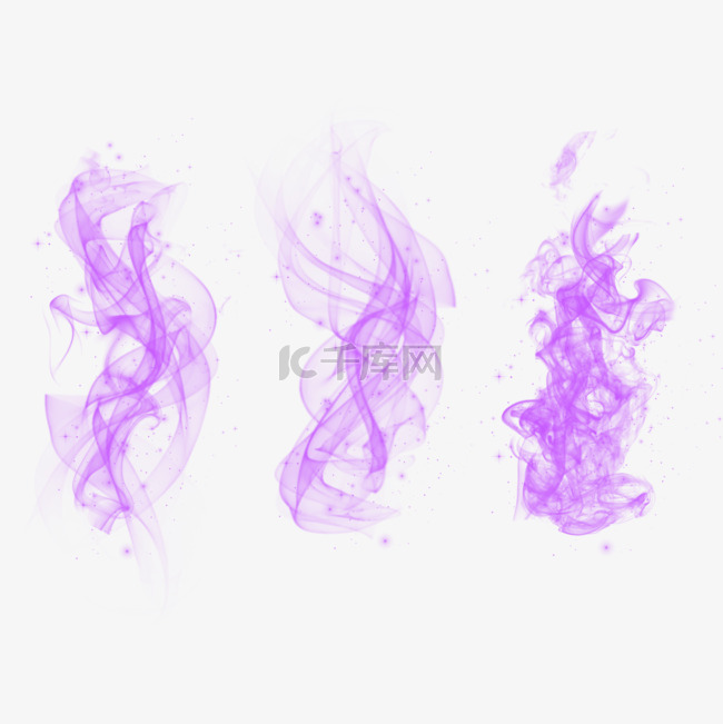 飘渺的紫色水墨烟雾效应