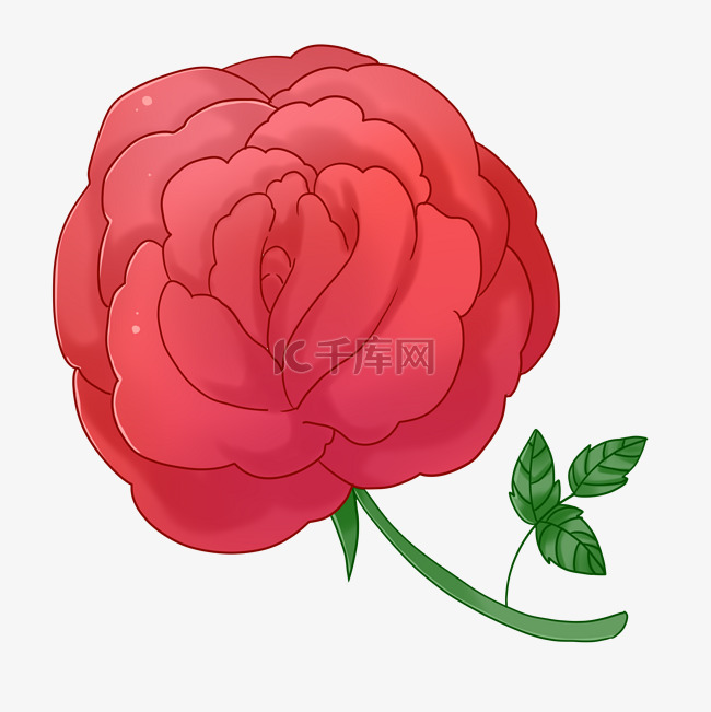 手绘玫瑰花元素