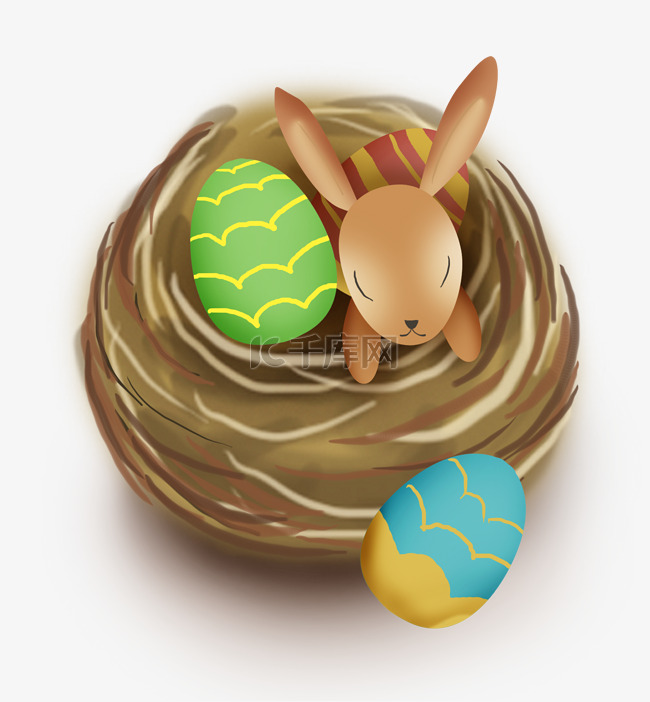 宗教节日复活节兔子和彩蛋