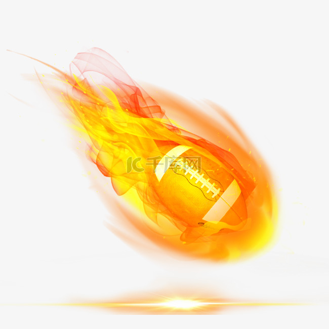 创意燃烧着着火的运动球体