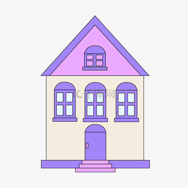 紫色的小房屋