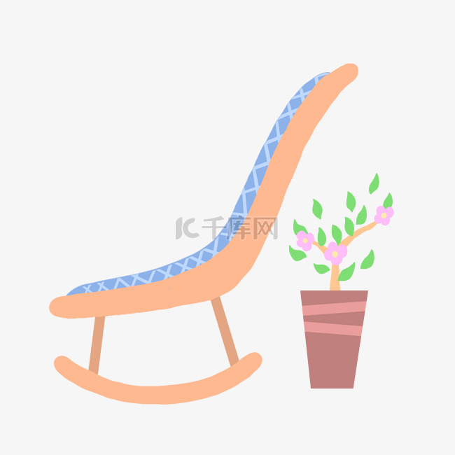 家具摇椅植物花盆