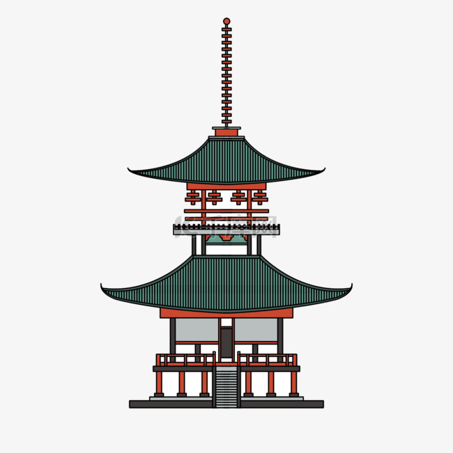 传统日本风格寺庙建筑