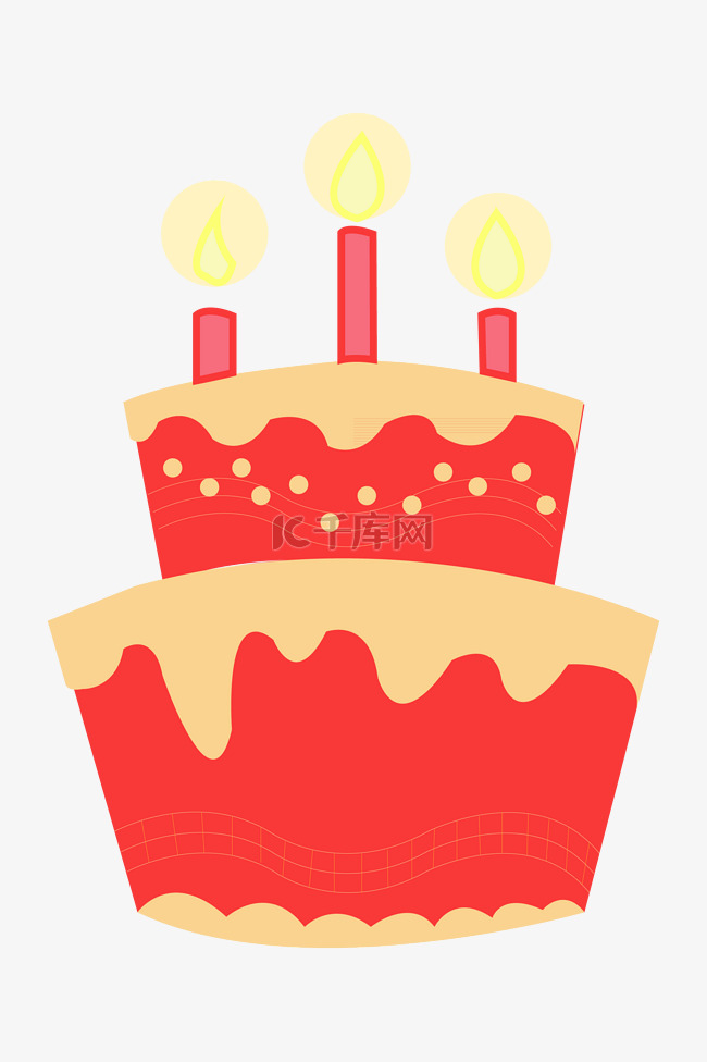 生日红色蛋糕