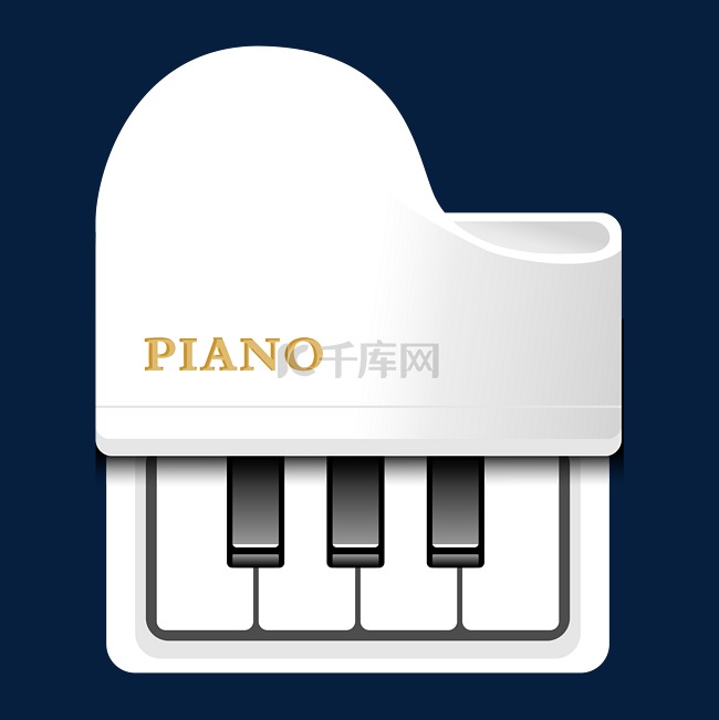 精美白色钢琴按键