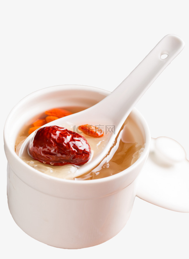 银耳汤中式甜品美食红枣