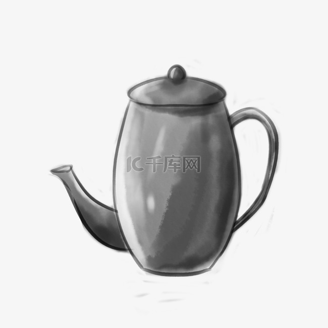 水墨茶具茶壶
