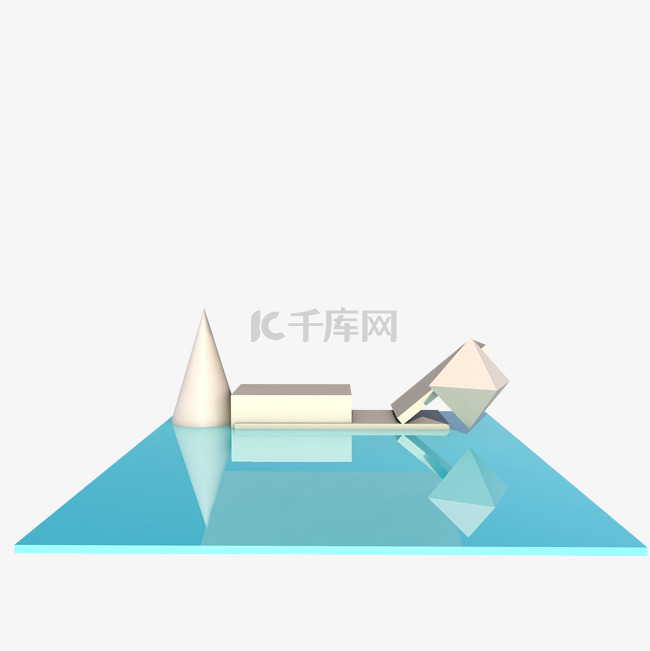 C4D瓷砖地板清新浅色