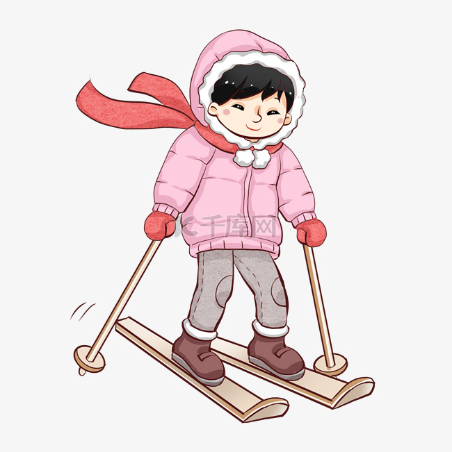 儿童滑雪冬季运动