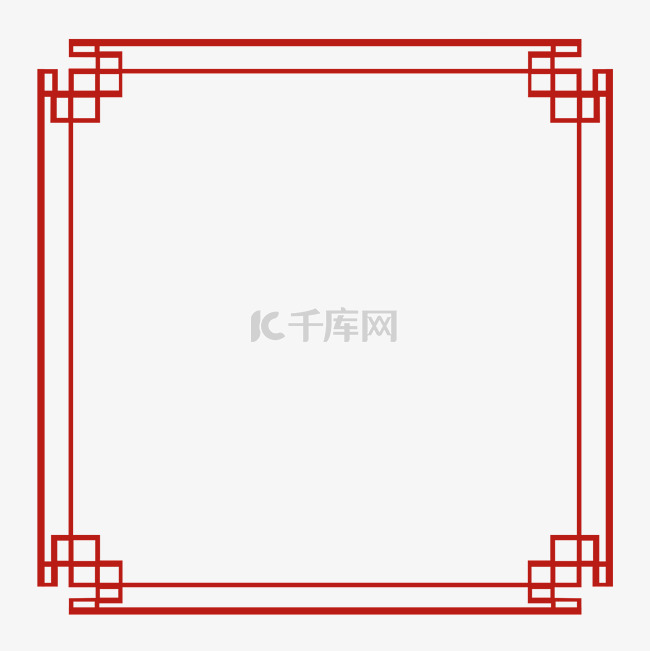 红色中国风装饰边框
