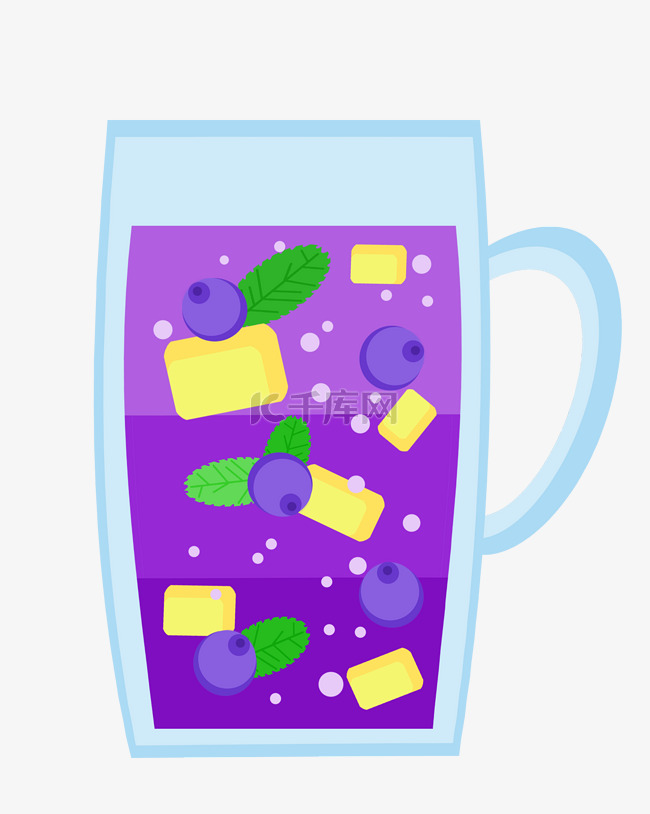 夏季饮品蓝莓果汁