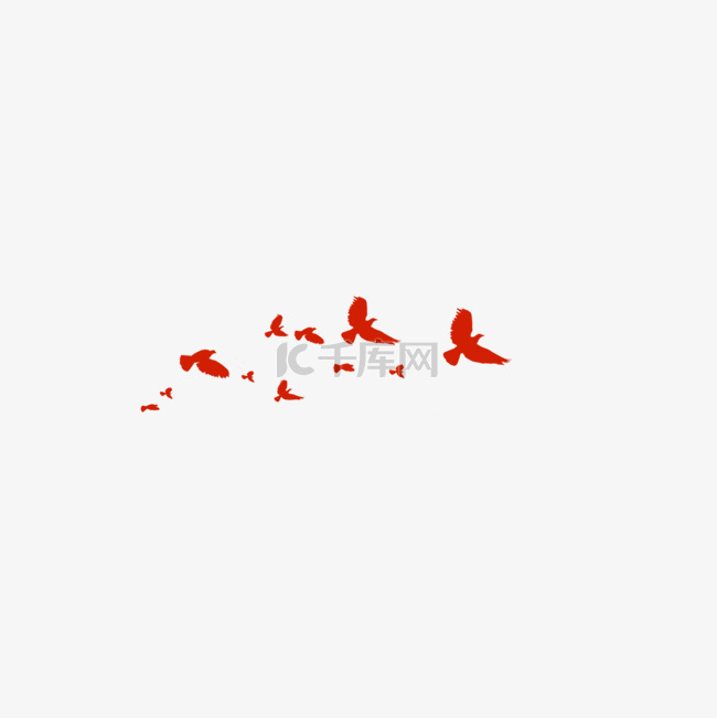红色的大雁免抠图