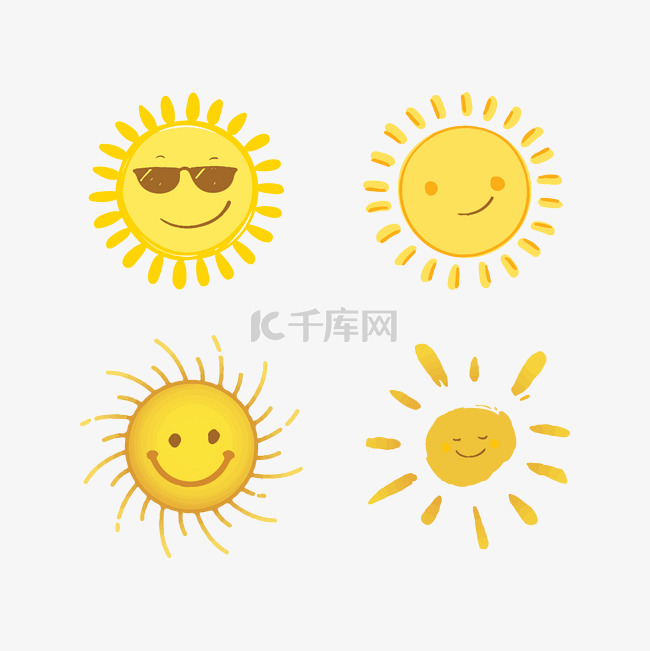 可爱涂鸦拟人太阳