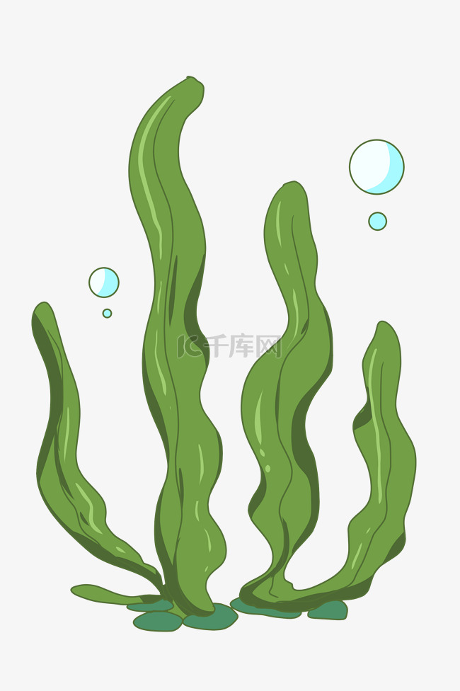 绿色海带卡通植物
