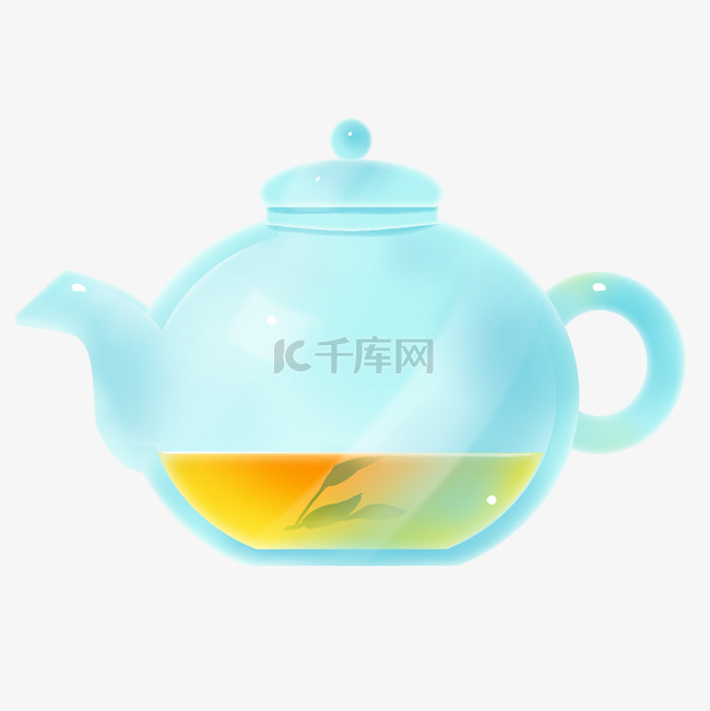 透明玻璃色茶壶