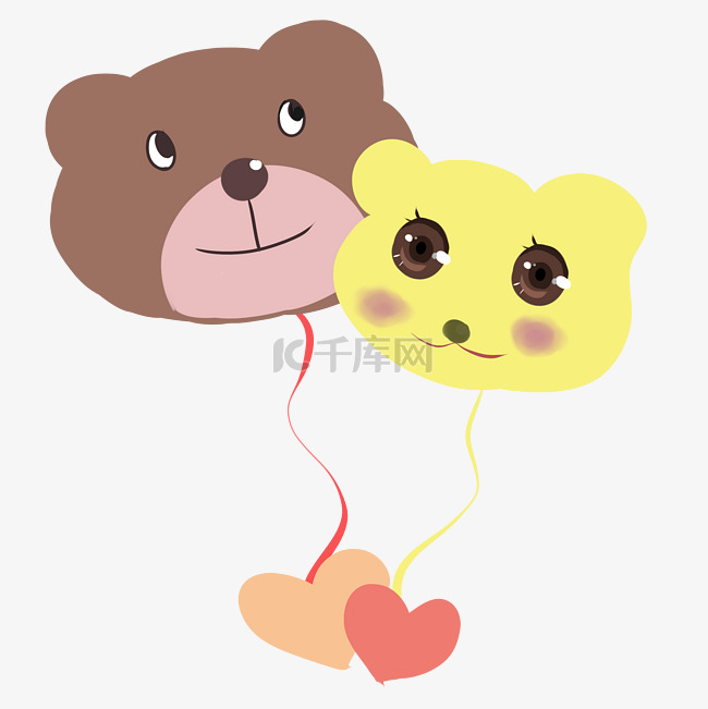 情人节爱情气球熊