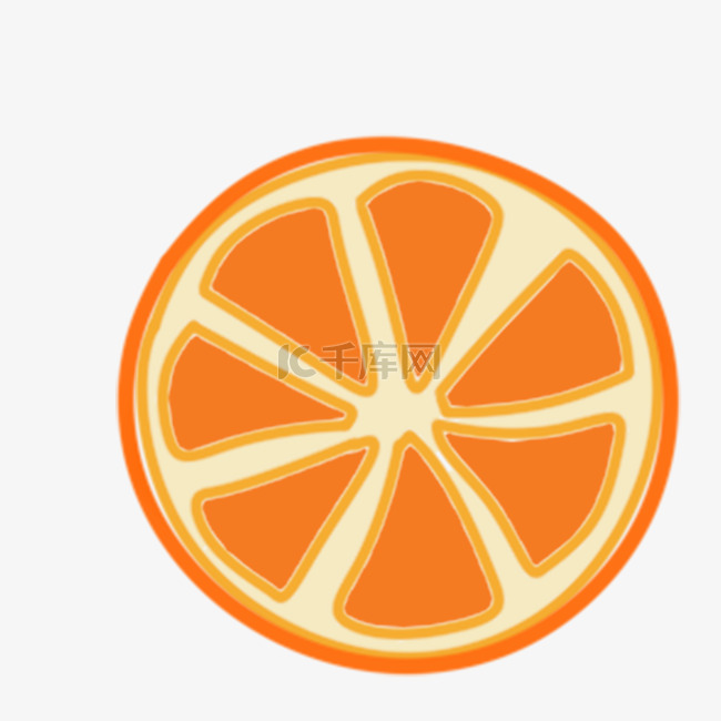 漂亮的橘子装饰插画