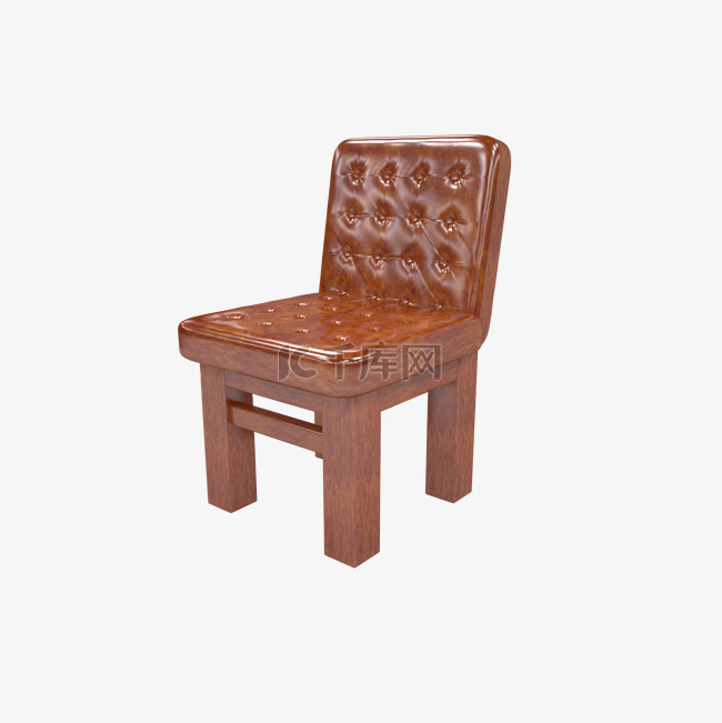 3D实木软垫凳子