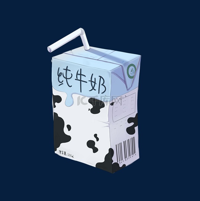 纯牛奶牛奶盒
