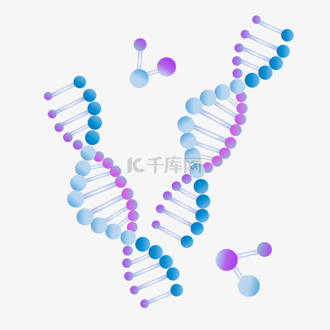 蓝色几何生物科技模型