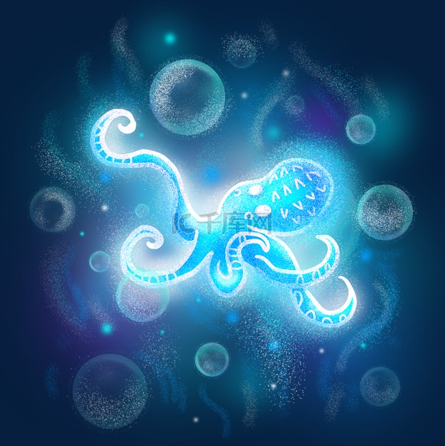 梦幻海洋生物动物章鱼