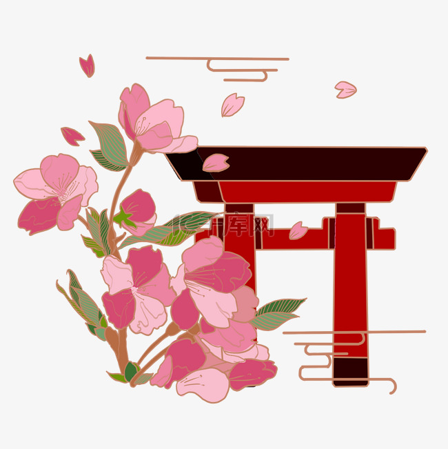 日式花纹樱花和风素材