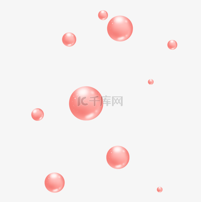 粉红色圆形气泡