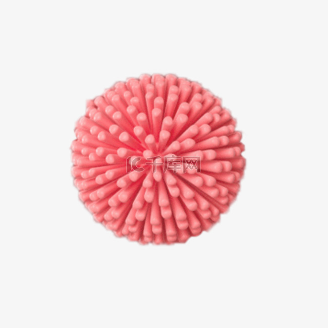 粉色毛刺球
