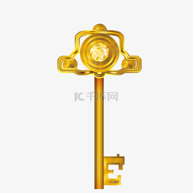 金色金属质感钥匙