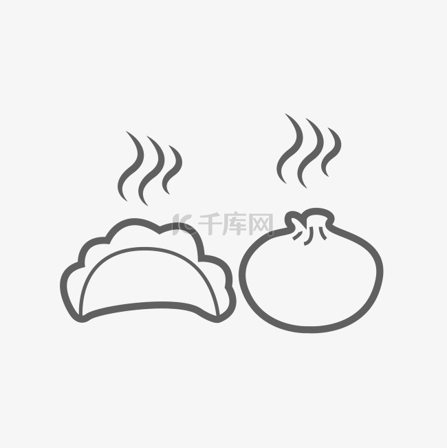 热气腾腾的饺子和包子