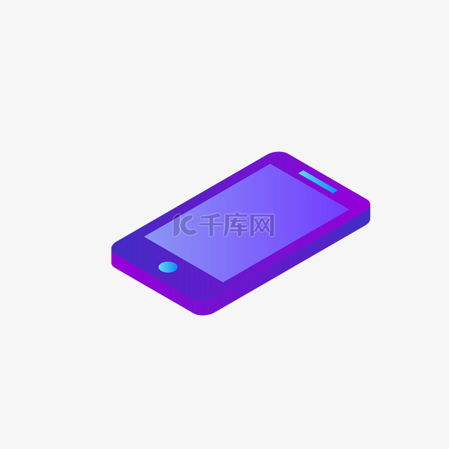 紫色苹果手机矢量素材