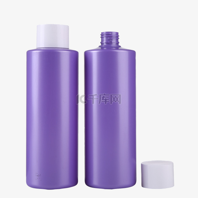 紫色的化妆品瓶子免抠图