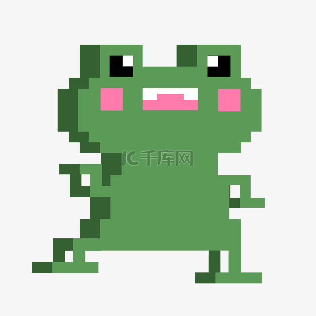 一只青蛙像素画