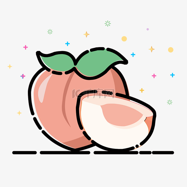 粉色美味水果桃子